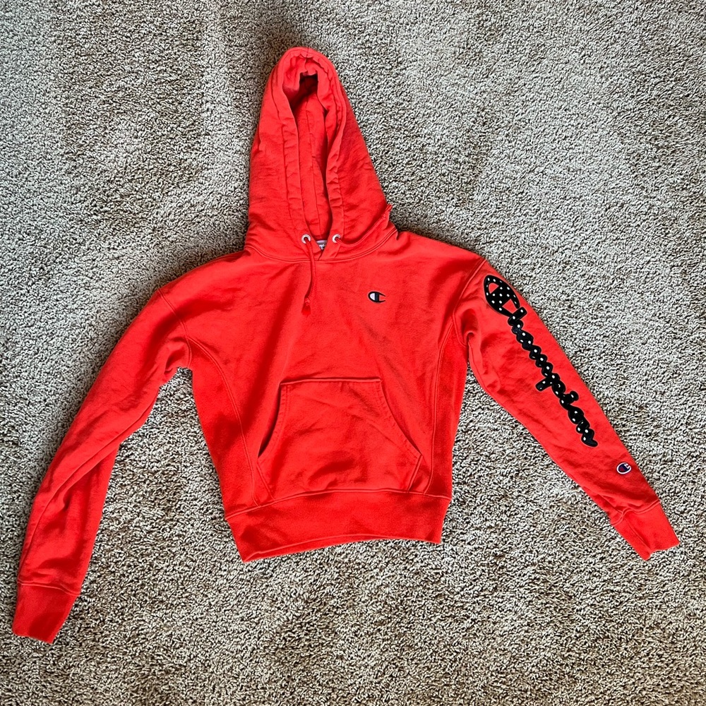 Champion Reverse Wear Orange Hoodie- XS